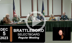 Brattleboro Selectboard: Brattleboro SB Mtg 12/5/23