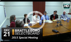 Brattleboro Selectboard Special Mtg 12/21/15