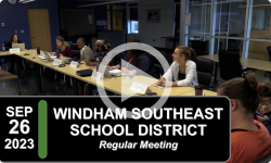 Windham Southeast School District: WSESD Bd Mtg 9/26/23
