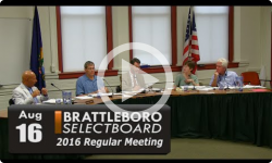 Brattleboro Selectboard Mtg 8/16/16