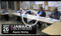 Jamaica Selectboard Mtg 9/26/16