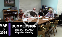 Dummerston Selectboard: Dummerston SB Mtg 3/6/24