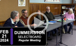 Dummerston Selectboard: Dummerston SB Mtg 2/21/24