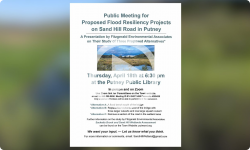 Community Forum: Proposed Flood Resiliency Projects on Sand Hill Road 4/18/24