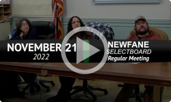 Newfane Selectboard: Newfane SB Mtg 11/21/22