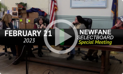 Newfane Selectboard Special Meeting: Newfane SB Mtg 2/21/23