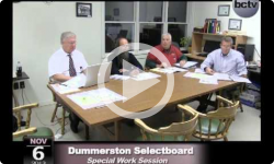 Dummerston Selectboard Mtg. 11/6/13