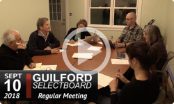 Guilford Selectboard Mtg 9/10/18