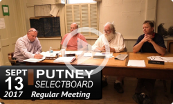 Putney Selectboard Mtg 9/13/17